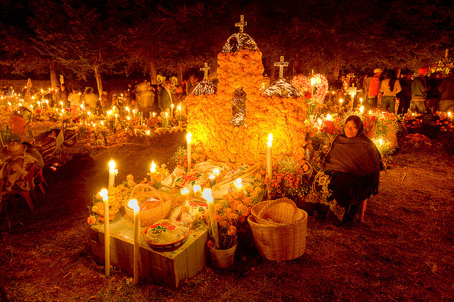 Celebraciones del Día de Muertos en México.