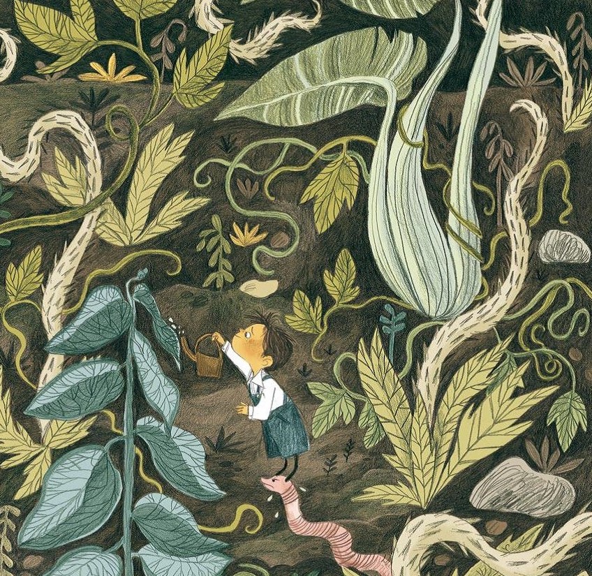 Ilustración de Emily Hughes en «El pequeño jardinero» (Impedimenta,2015)